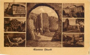 Hungary Postcard Pecs different sights and sites