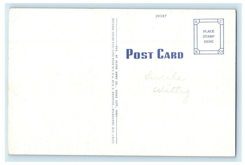 c1940s Morningside College, Sioux City, Iowa IA Unposted Vintage Postcard