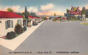 Wickenburg Arizona Double J Court Linen Vintage Postcard AA30347