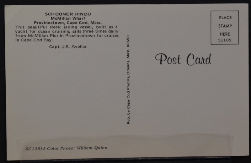 Schooner Hindu, McMillian Wharf, Provincetown, Cape Cod, MA