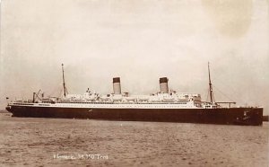 SS Homeric White Star Line Real Photo Unused 