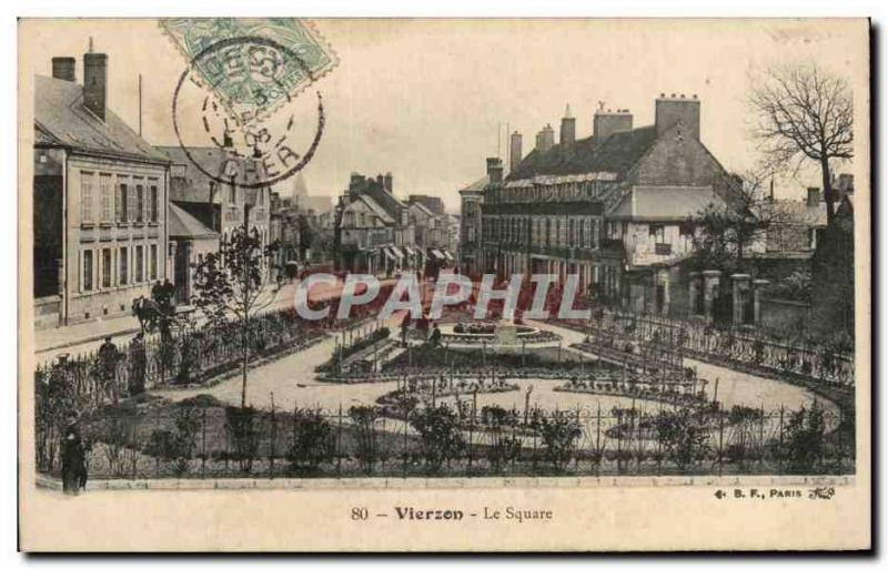 Old Postcard Vierzon The Square