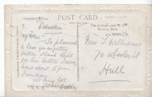 Genealogy Postcard - Family History - Williams - Wheeler Street - Hull  BX475