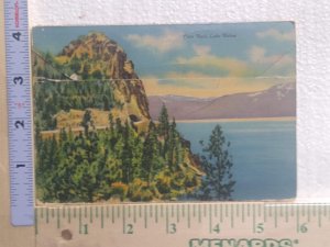 Postcard Folder Cave Rock, Lake Tahoe, Glenbrook, Nevada