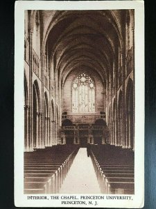 Vintage Postcard 1915-1930 Princeton Chapel Interior Princeton University N.J.