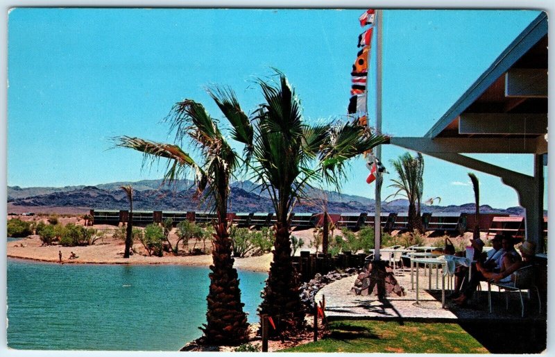 c1960s Lake Havasu City, AZ Nautical Inn Motel Resort Restaurant Patio PC A318