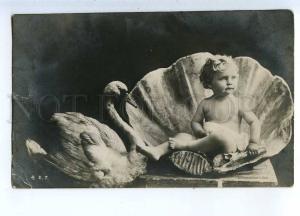 234051 NUDE Girl FAIRY Swan LEDA Vintage PHOTO Chancellor PC