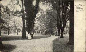 Annapolis MD Lovers' Lane Naval Academy c1910 Postcard