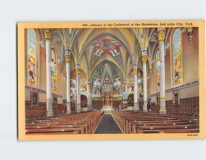 Postcard Interior of the Catholic Cathedral of the Madeleine Salt Lake City Utah