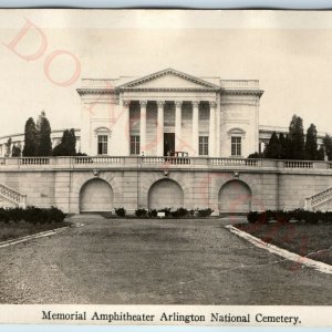 c1920s Arlington, VA Cemetery Memorial Amphitheater RPPC Photo Postcard USA A45