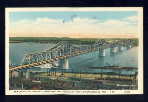 Louisville, Kentucky/KY, Jeffersonville, Indiana/IN Postcard, Municipal Bridge