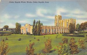Cedar Rapids Iowa 1940s Postcard Cedar Rapids Water Works