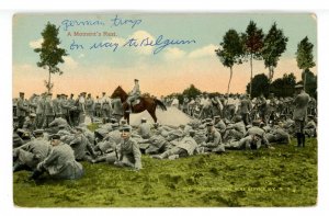 German Troops Resting on the way to Belgium