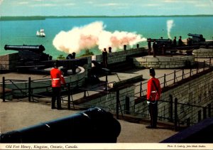 Canada Kingston Old Fort Henry East Battery Firing Cannons