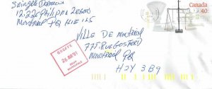 Entier Postal Stationery Postal Justice Canada Balance