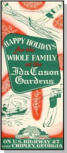 Ida Carson Gardens Brochure, Chipley, Georgia/GA, Highway 27