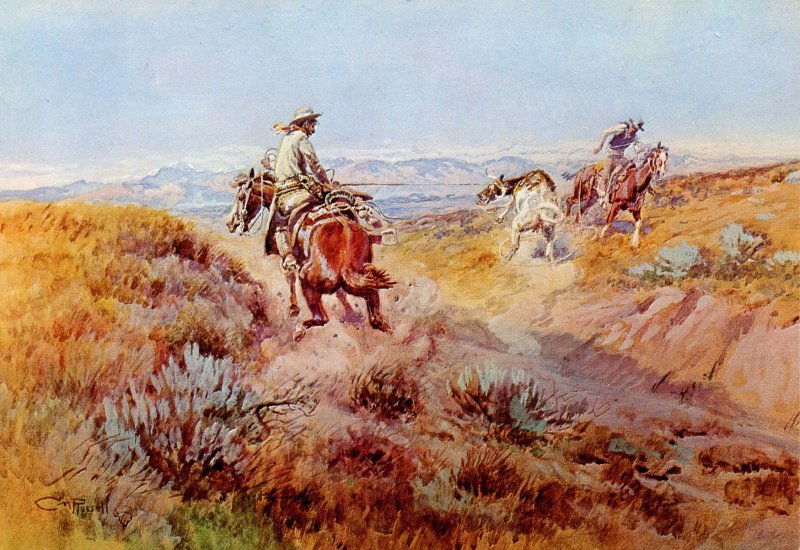 Western (US) -  When Cows Were Wild  Artist:  Charles Marion Russell       ...