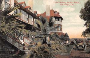 San Diego California Pacific Beach Hotel Balboa Antique Postcard J81117