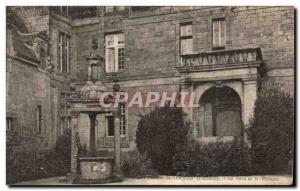 Old Postcard Castle Kerjean The well of the terrace