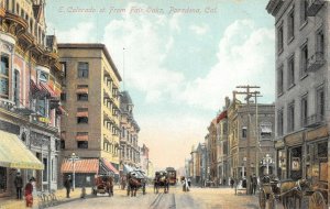 Pasadena California c1910 Postcard East Colorado Street From Fair Oaks