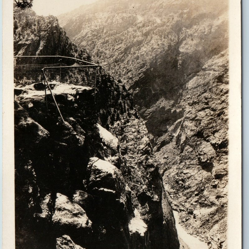 c1930s Canon City, CO Royal Gorge RPPC Wonder View Process Photo Canyon Col A199