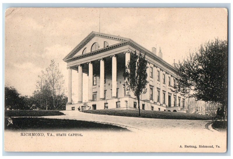 Richmond Virginia VA Postcard State Capitol Building Tuck 1950 Posted Vintage