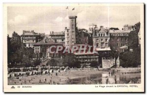 Old Postcard Dinard The Beach in front of the Crystal Hotel