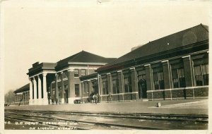 WY, Green River, Wyoming, Railroad Depot, Lincoln Highway, RPPC