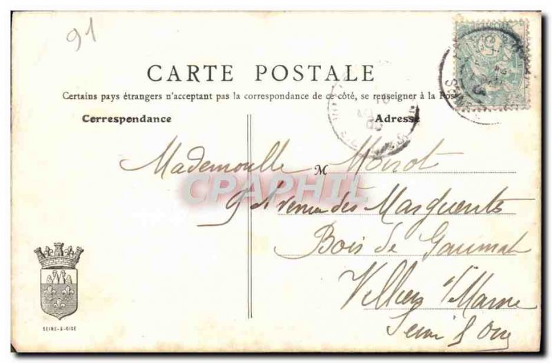 Old Postcard Villemoisson Epinay Breuil Old bridge connecting the two common ...