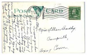 1910 North School, Thompsonville, CT Postcard