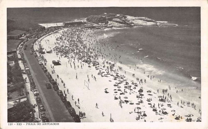 Rio de Janeiro Brazil aerial view Praia do Arpoador real photo pc ZE686142