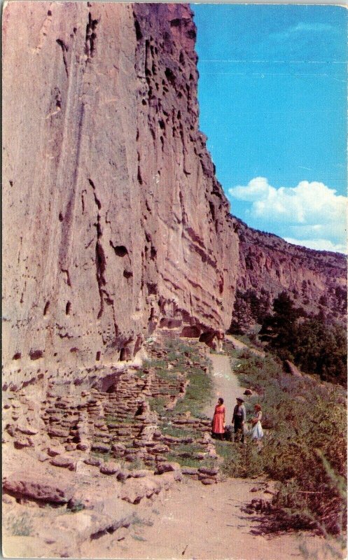 Long House Frijoles Canyon Bandelier National Monument NM New Mexico Postcard 