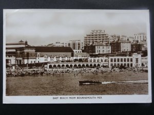 Dorset BOURNEMOUTH East Beach from Pier c1950 RP Postcard by C Richter