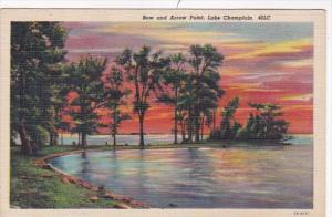 New York Lake Champlain Bow and Arrow Point 1946 Curteich