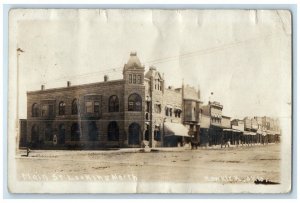 1908 Main Street Looking North Newkirk Oklahoma OK RPPC Photo Posted Postcard