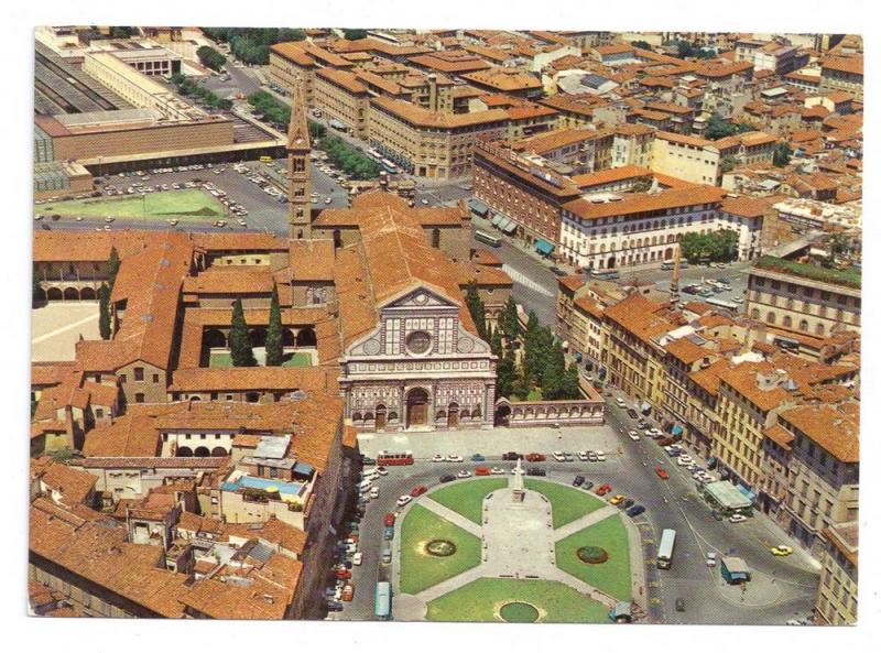 Italy Firenze Piazza Santa Maria Novella Aerial Vue Florence