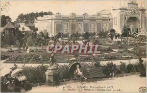 Old Postcard Lyon International Exhibition 1914 Gardens and Palace of Horticu...