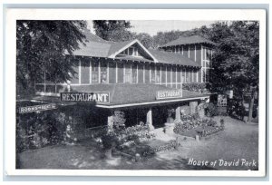 Benton Harbor Michigan MI Postcard Eden Springs House David Park c1940 Unposted