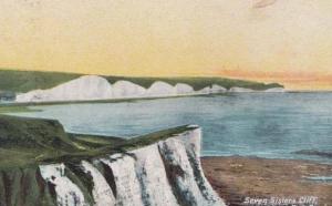 Seven Sisters Cliff Seaford Sussex 1906 Antique Postcard