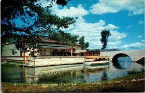 Vtg The Casino at Indian Crossing Columbia Lake Waupaca Wisconsin WI Postcard