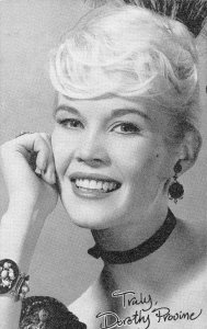 DOROTHY PROVINE Singer/Dancer/Actress ca 1960s Vintage Arcade Card