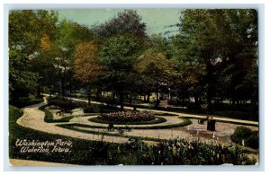 1913 Washington Park View Waterloo Iowa IA Posted Antique Postcard