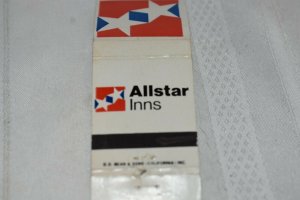 Allstar Inns 20 Strike Matchbook Cover