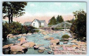 WHITE MOUNTAINS, NH New Hampshire ~ Old TOLL HOUSE & BRIDGE  c1910s  Postcard