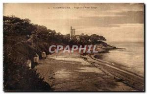 Old Postcard Noirmoutier beach of Anse red
