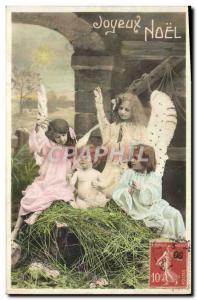 VINTAGE POSTCARD Fantasy Children Merry Christmas Christmas Angels