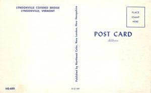 Lyndonville VT, Vermont Covered Bridge