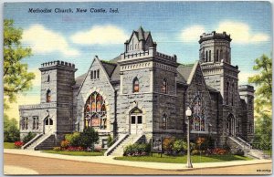 VINTAGE POSTCARD THE METHODIST CHURCH AT NEW CASTLE INDIANA c. 1930s