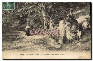 Old Postcard La Sainte Baume Nans Fountain