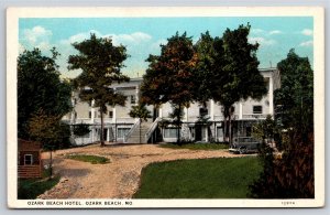 Missouri~Ozark Beach Motel Exterior View~PM 1934~American Art~Vintage Postcard